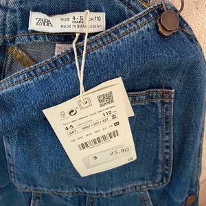 Zara Kids jean overalls